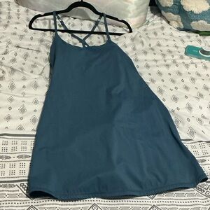 HALARA Teal Blue Strappy Dress